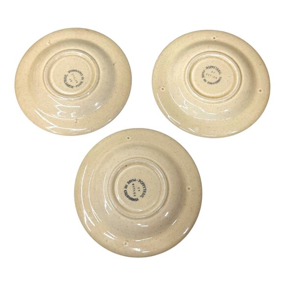 Metlox Poppytrail Ceramic Replacement Saucer Lot Set Of 3 Made In California 6" - Picture 3 of 6